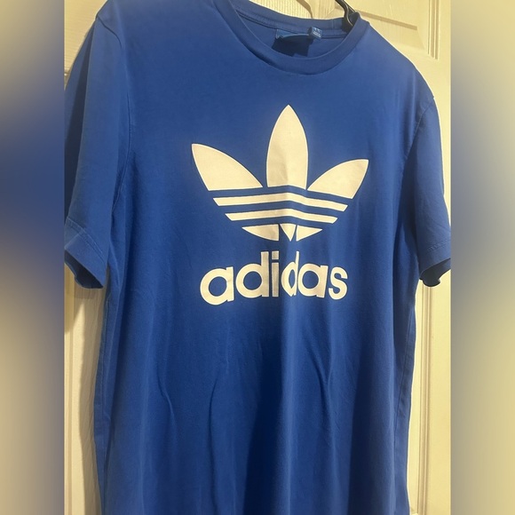 Adidas Men's Royal Blue Tee with White Logo Size Large - Picture 6 of 6